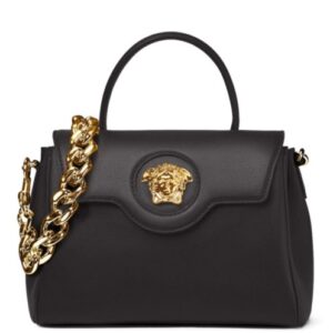 Versace La Medusa Medium Handbag Black