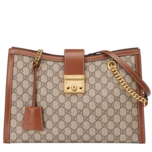 Gucci Padlock medium GG shoulder bag 479197 Coffee