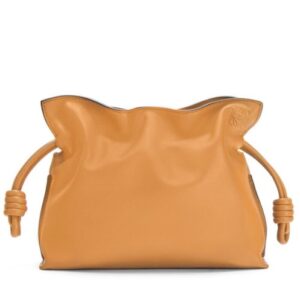 Loewe Flamenco Clutch In Nappa Calfskin Coffee