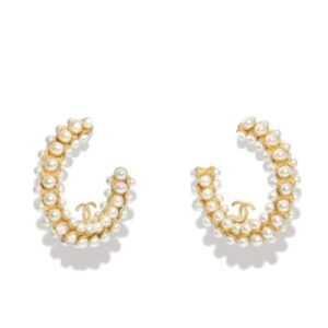 Chanel Women's Hoop Earrings ABB002 Golden
