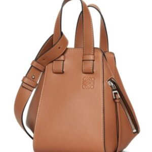 Loewe Compact Hammock Bag In Classic Calfskin Coffee