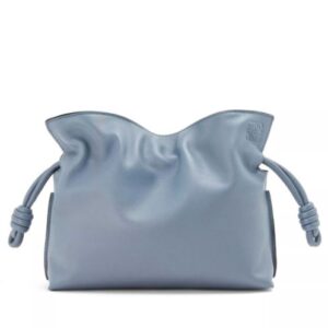 Loewe Flamenco Clutch In Nappa Calfskin Blue