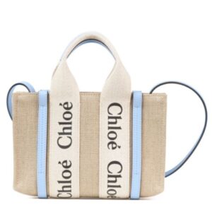 Chloe Mini Woody Tote Bag Blue