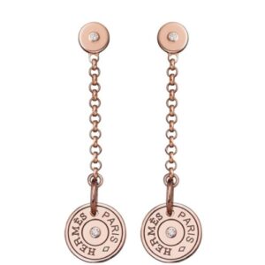 Hermes Women's Gambade Clou De Selle Earrings Red