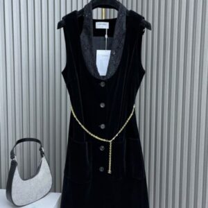 Chanel Women's Velvet Dress Black