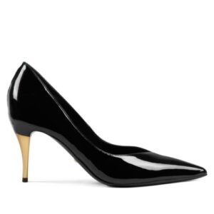 Gucci Women's Mid-heel Patent Pump 716687 Black