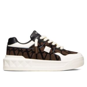 Valentino Unisex One Stud Xl Low-Top Sneaker Dark Coffee