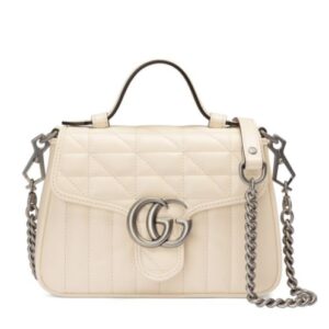 Gucci GG Marmont Mini Handbag 583571 Cream