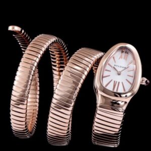 Bvlgari rose-gold stainless steel automatic watch for lady White