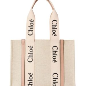 Chloe Medium Woody Tote Bag Pink