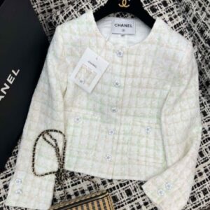 Chanel Women's Tweed Jacket White
