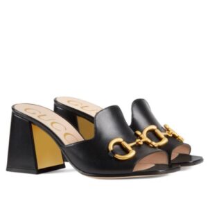 Gucci Women's slide sandal with Horsebit Black