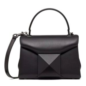 Valentino Mini One Stud Handbag In Nappa Black