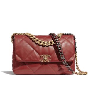 Chanel 19 Large Flap Bag AS1161 Red