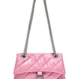 Balenciaga Crush Small Chain Bag Quilted Pink