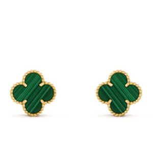 Van Cleef & Arpels Vintage Alhambra Earrings Green