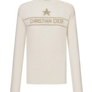 Christian Dior Women's Technical Cashmere Knit Cream