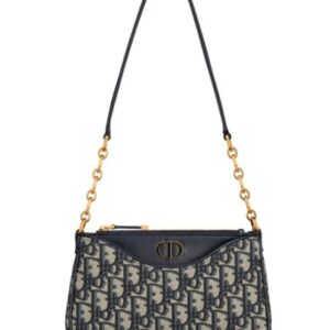 Christian Dior 30 Montaigne Hobo Avenue Mini Bag Dark Blue