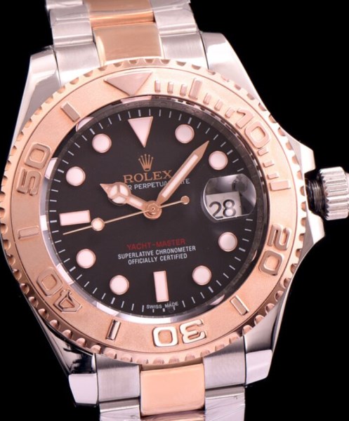 Rolex Yacht Master Watch Automatic Full Gold Black - Image 2