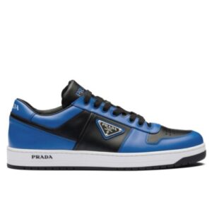 Prada Unisex Downtown Leather Sneakers 2EE364 Blue