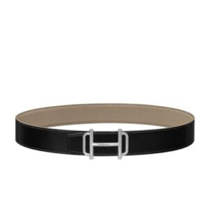 Hermes Royal Belt Buckle & Reversible Leather Strap 38mm Gray