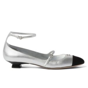 Miumiu Women's Mordore Nappa Leather And Grosgrain Pumps Silver