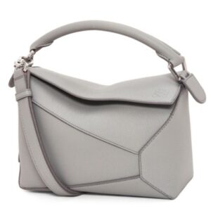 Loewe Small Puzzle Bag In Soft Grained Calfskin Gray
