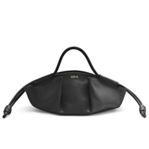 Loewe Small Paseo Bag In Shiny Nappa Calfskin Black