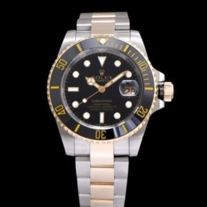 Rolex Submariner Two Tone Automatic Watch Black