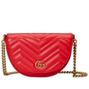 Gucci GG Marmont Matelasse Chain Mini Bag 746431 Red