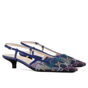 Gucci Women's GG Slingback Pump 746033 Dark Blue