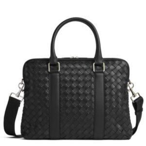 Bottega Veneta Slim Classic Intrecciato Briefcase 690702 Black