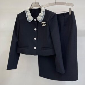 Chanel Women's Blazer And Skirt Set Black