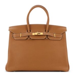 Hermes Birkin 35 Bag Light Coffee