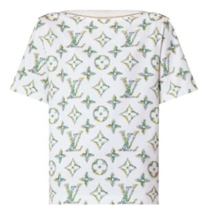 Louis Vuitton Women's Floral Monogram Bateau T-Shirt Green