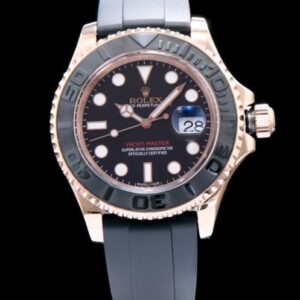 Rolex Yacht Master Automatic Watch with Plastic Bracelet Black