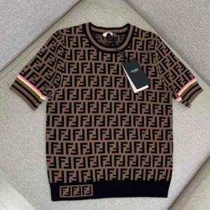 Fendi Women's Fabric FF Motif Jumper Coffee