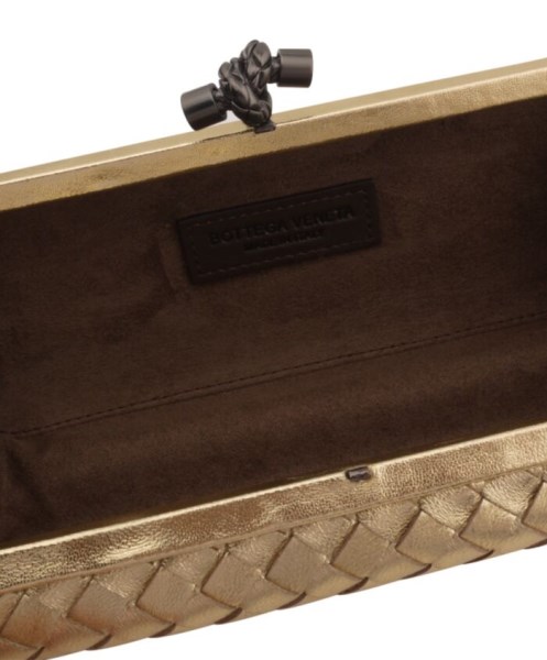 Bottega Veneta Intrecciato Larger Clutch Golden - Image 5