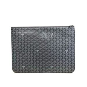 GOYARD Chevron Senat Pochette GM Dark Gray