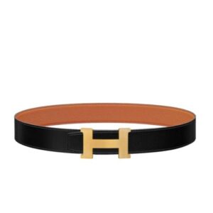 Hermes Constance Belt Buckle & Reversible Leather Strap 38mm Orange