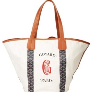 Goyard Canvas & Leather Reversible Belharra Biarritz Tote Black