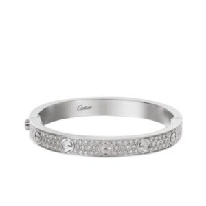 Cartier Women's Love Bracelet, Diamond-Paved Silver