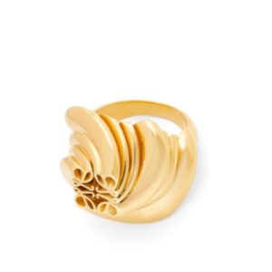 Loewe Women's Twisted Anagram Signet Ring Golden