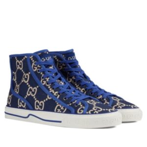 Gucci Men's Tennis 1977 High-Top Sneaker 771463 Dark Blue