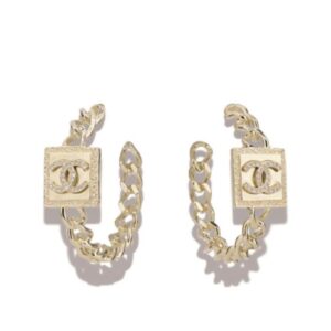 Chanel Women's Hoop Earrings ABA230 Golden