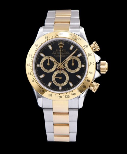 Rolex White Dial Dayton Watch Black