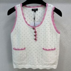 Chanel Women's Knitted Vest Cream