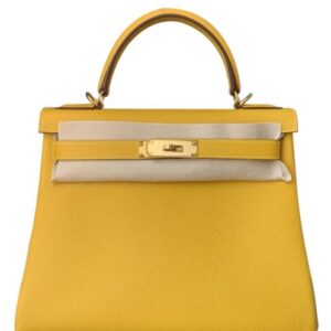 Hermes Kelly Bag 28 Togo Leather Yellow