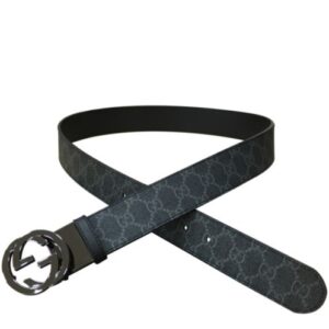 Gucci Reversible GG Supreme belt 473030 Black