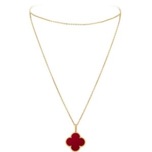 Van Cleef & Arpels VCA Vintage Alhambra Necklace Red